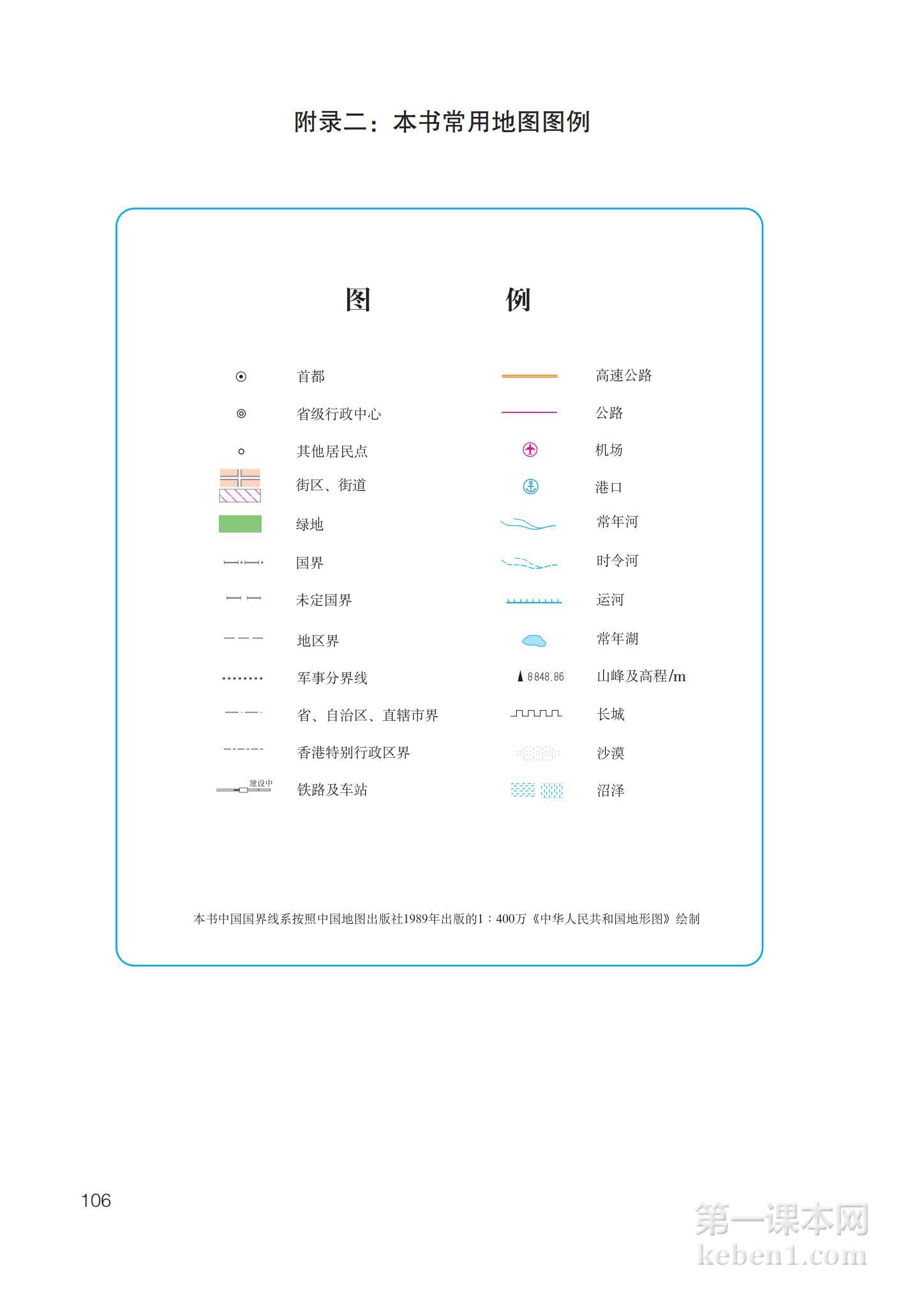 八年级地理下册人教版课本图片