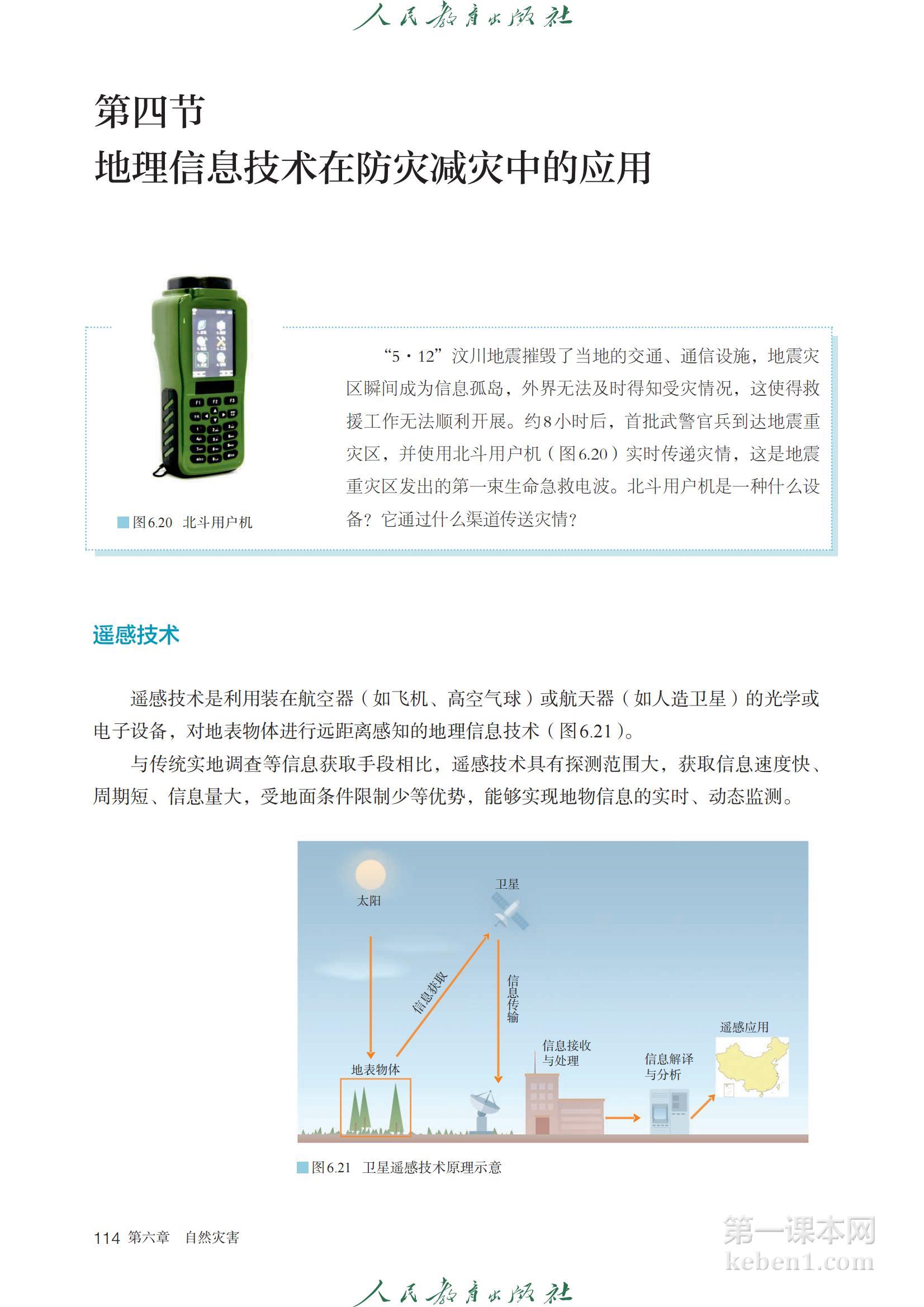 高中地理必修第一册课本图片