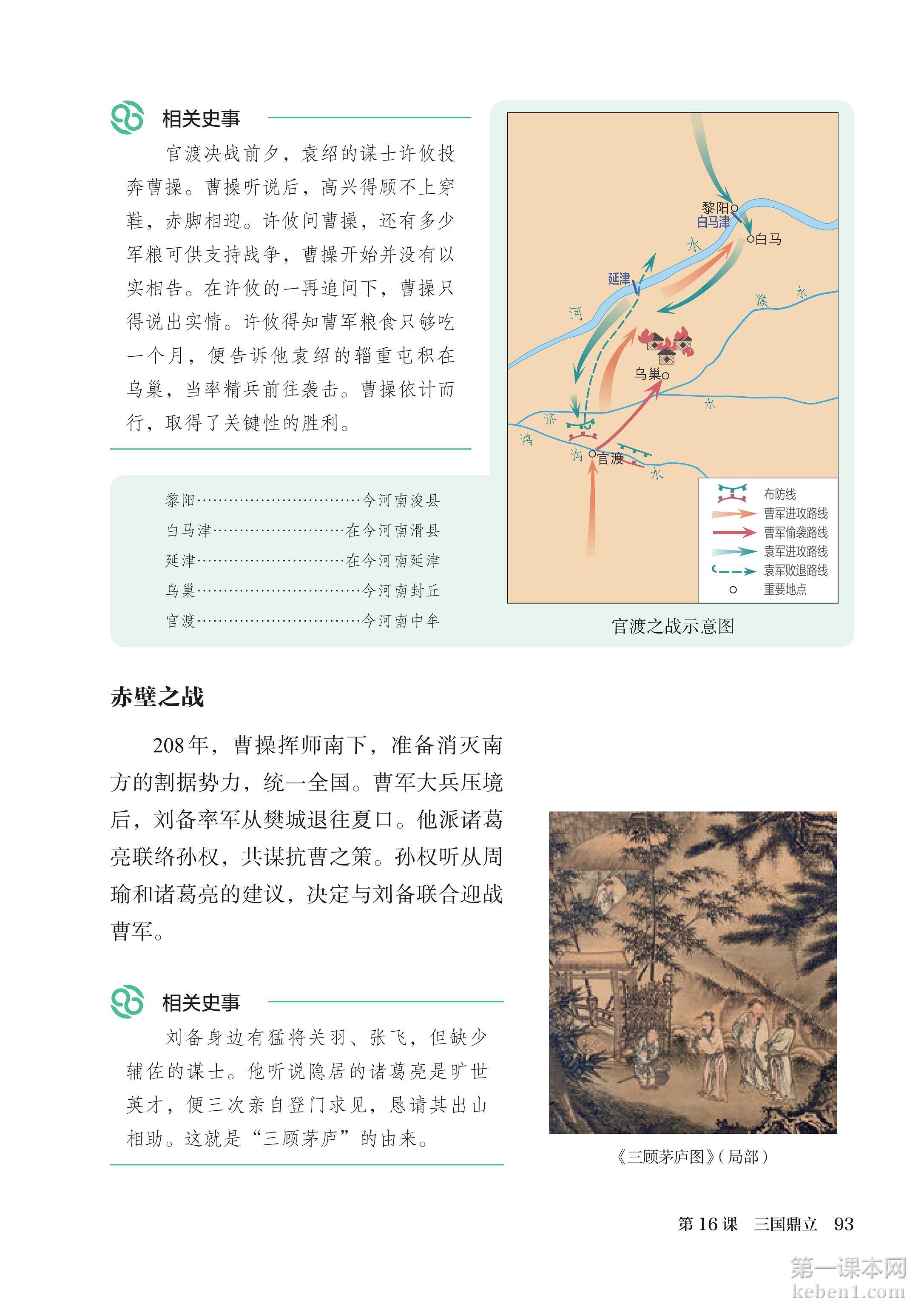 七年级中国历史上册课本图片