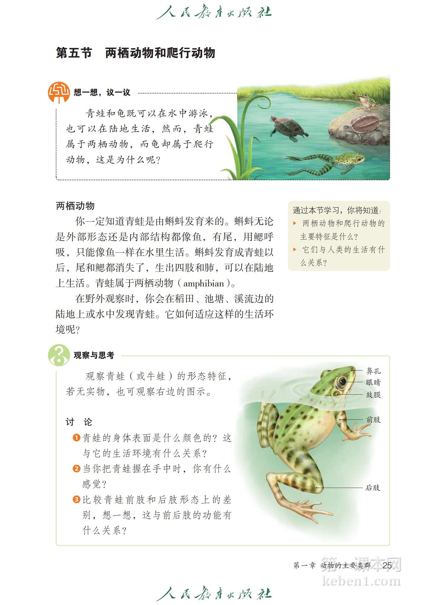 八年级生物上册人教版课本图片