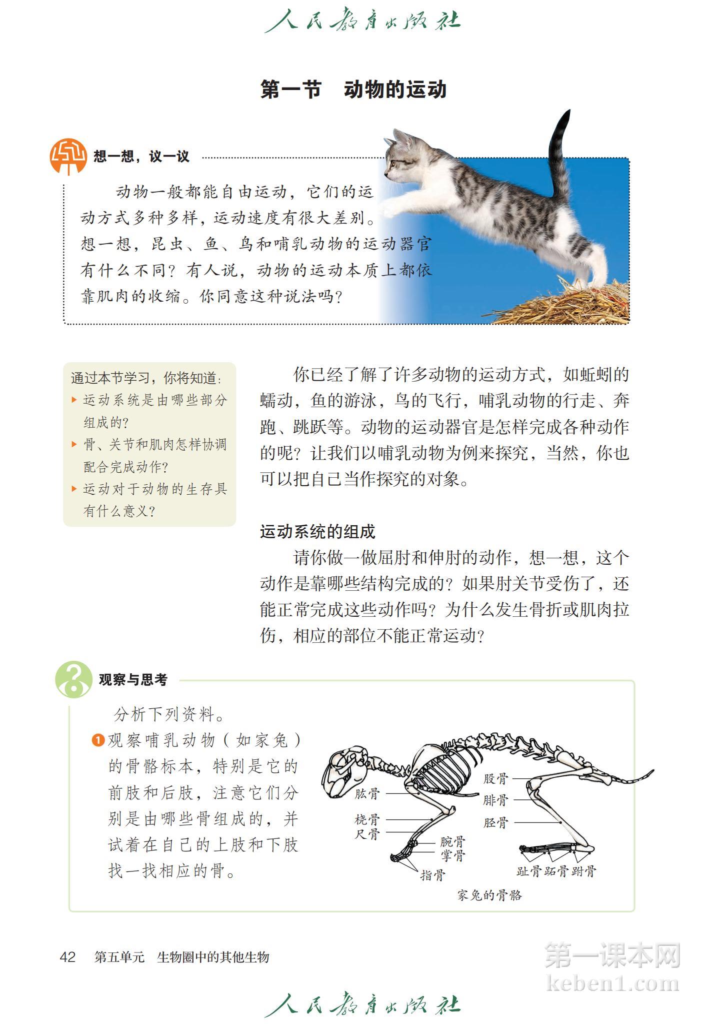 八年级生物上册人教版课本图片