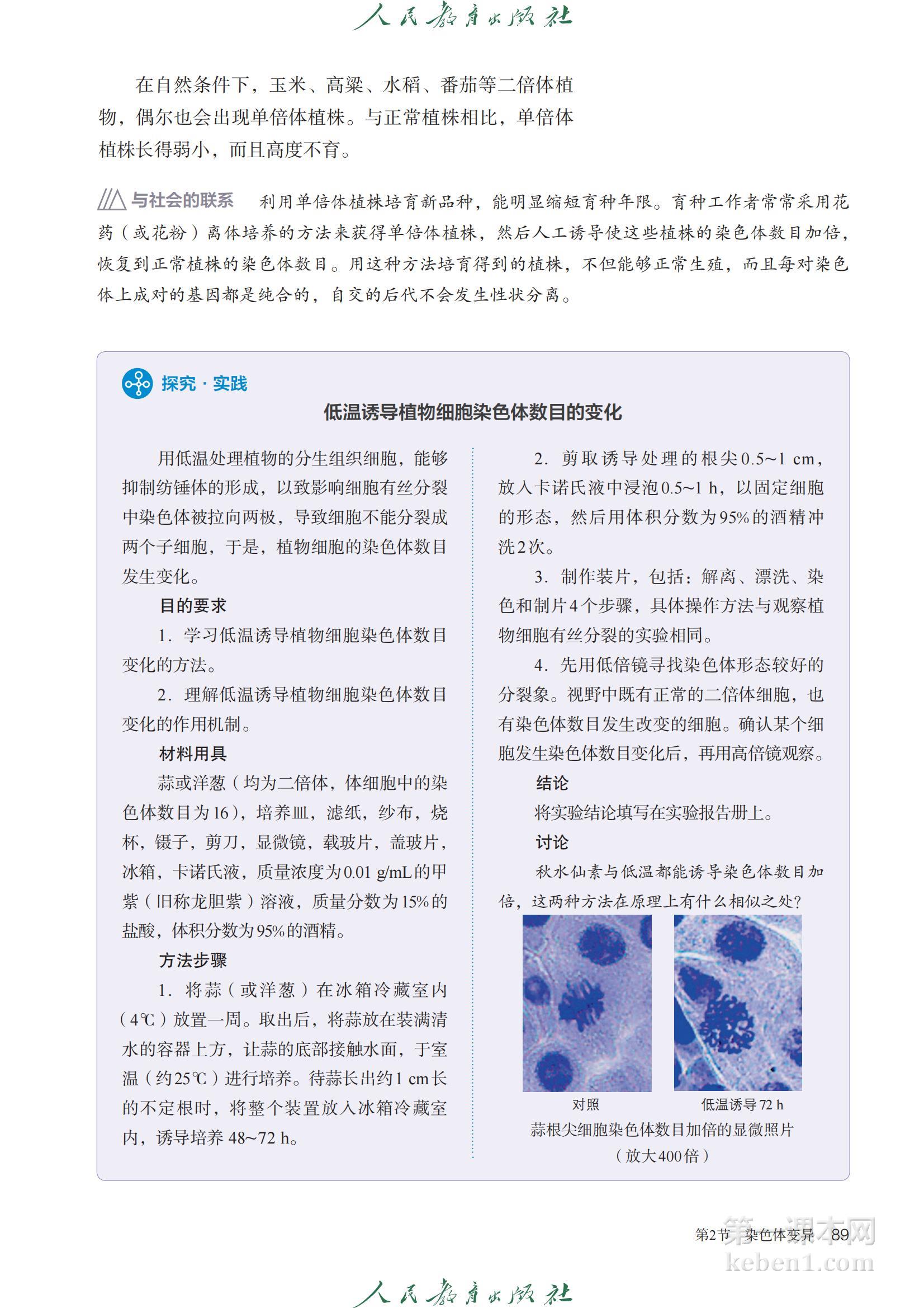 高中生物必修2人教版课本图片