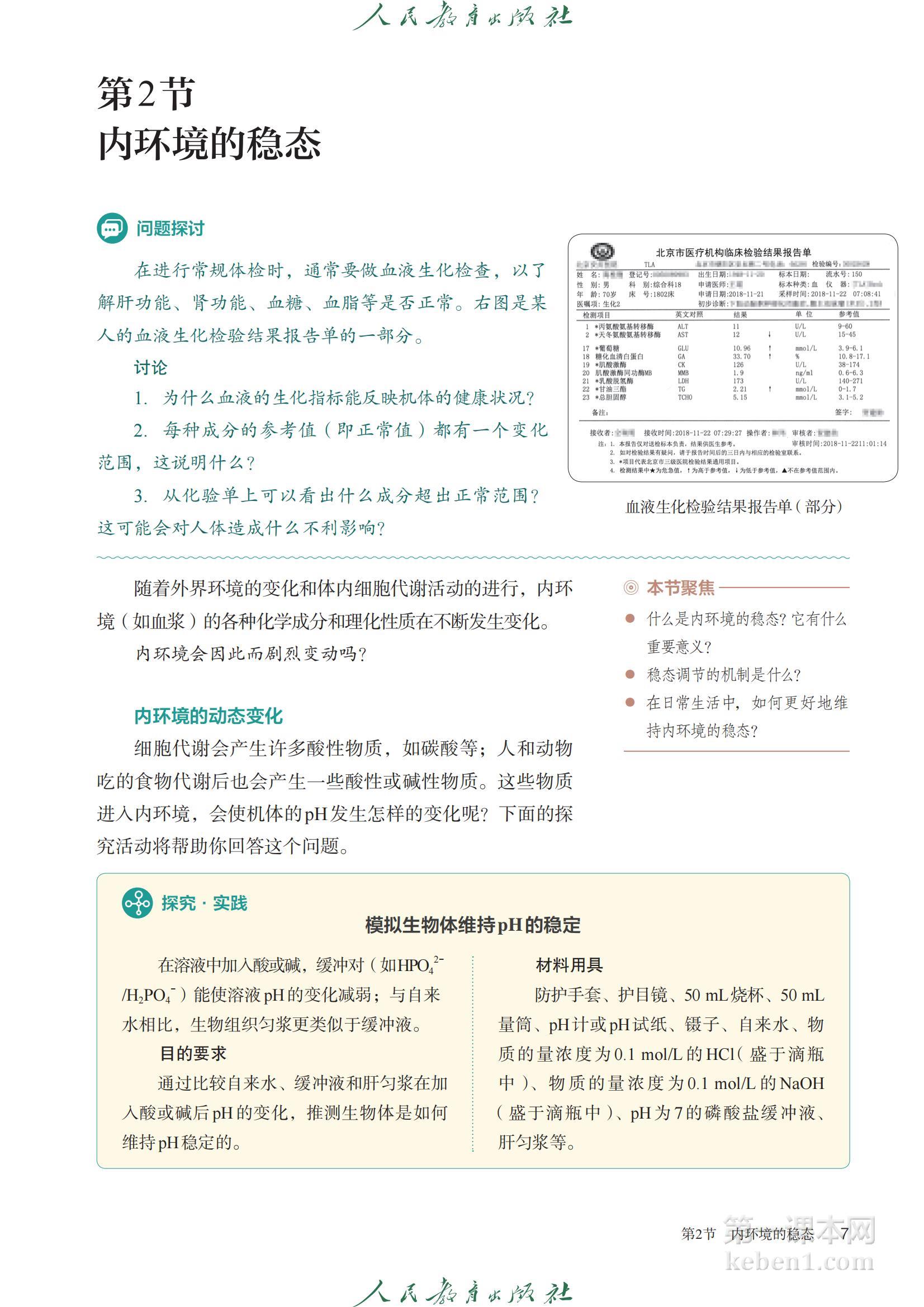 高中生物选修1人教版课本图片