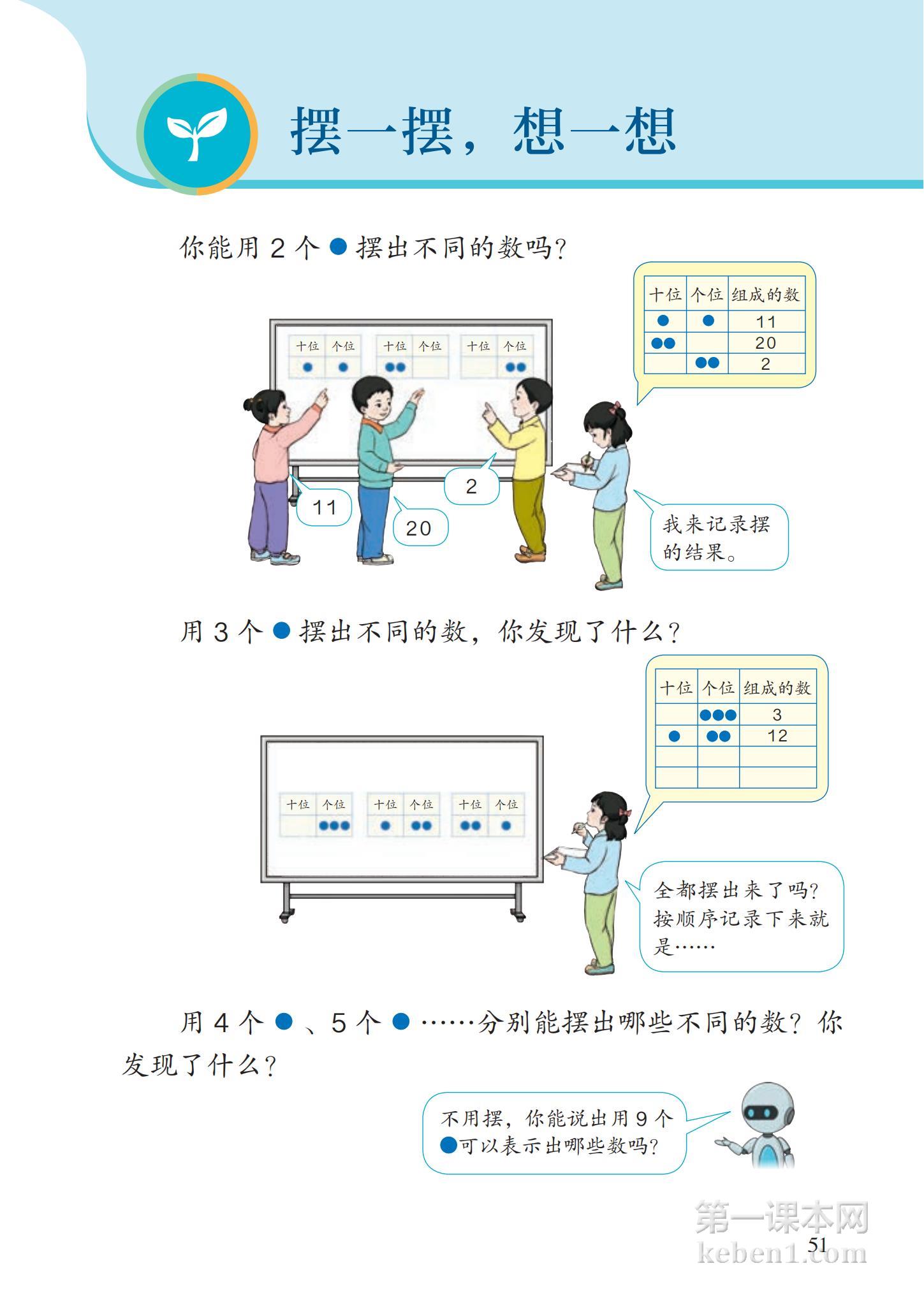 一年级人教版数学下册电子课本