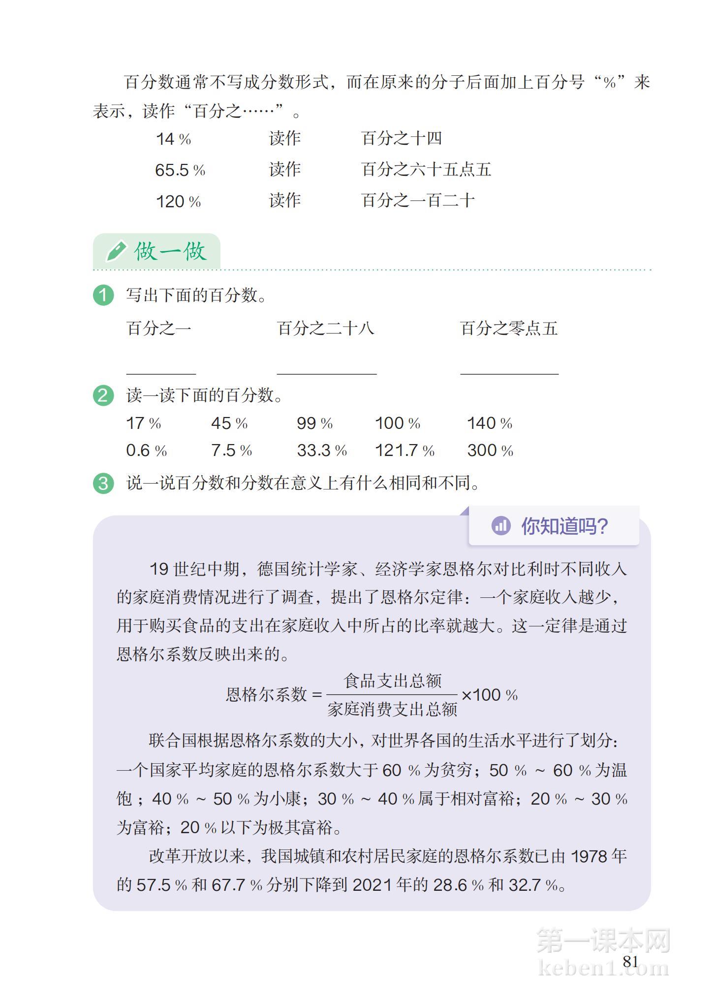 六年级人教版数学上册电子课本