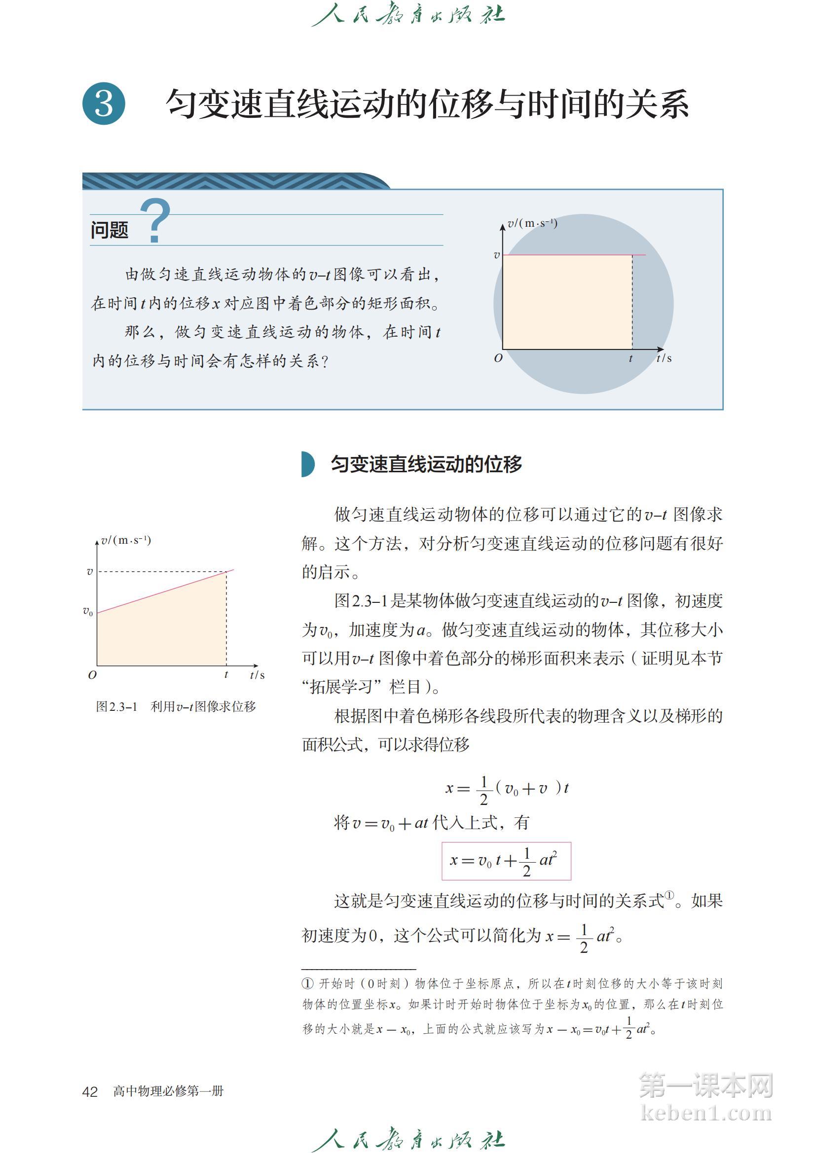 高中物理必修一人教版课本图片