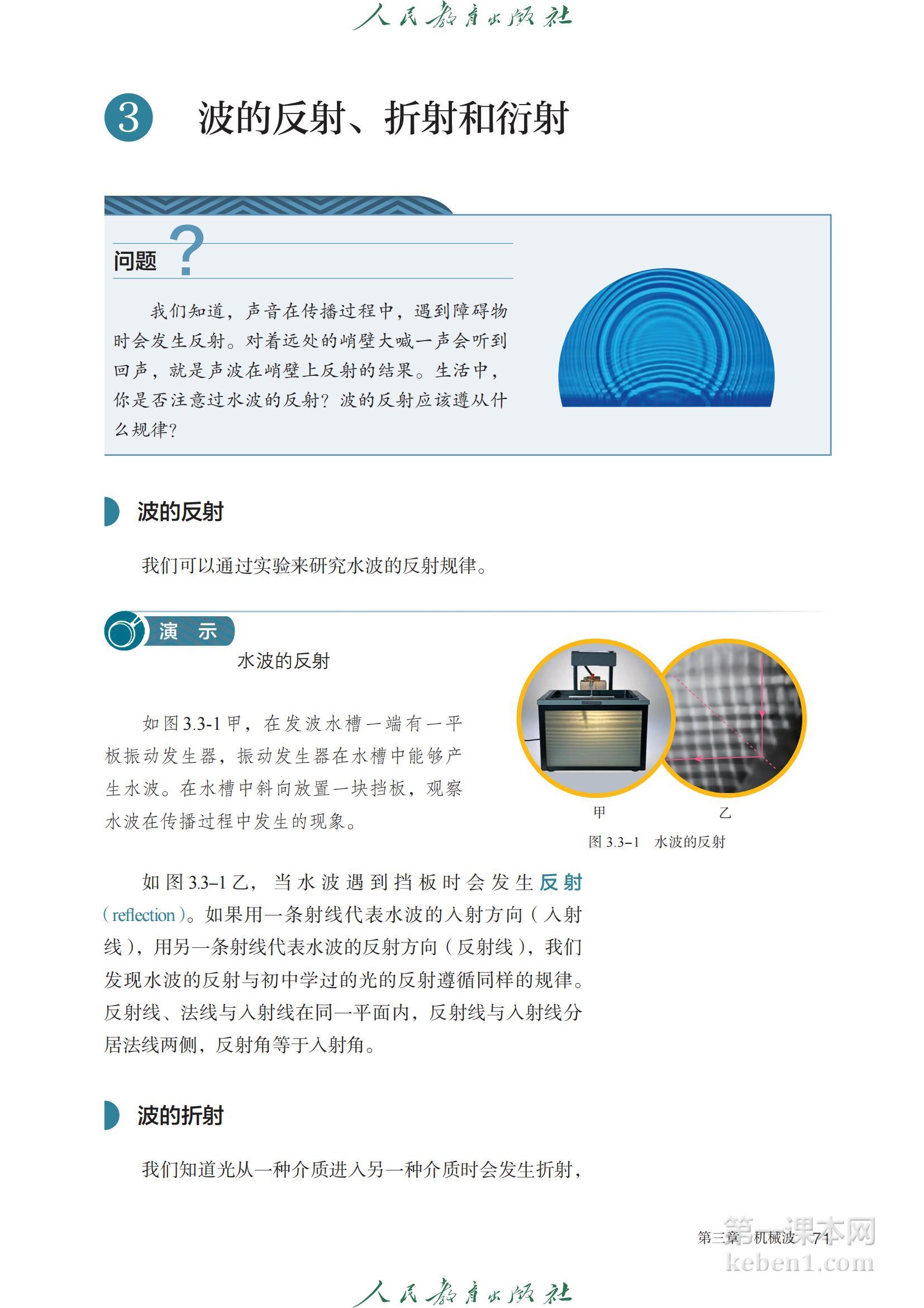 高中物理选修一人教版课本图片