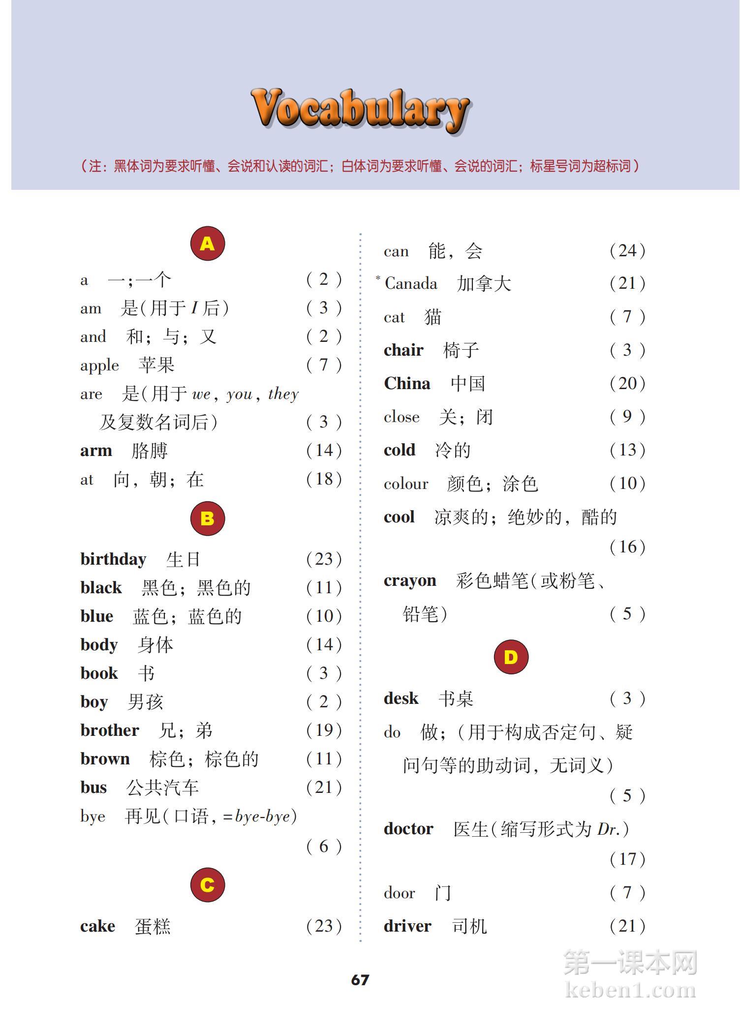 三年级冀教版英语上册课本图片