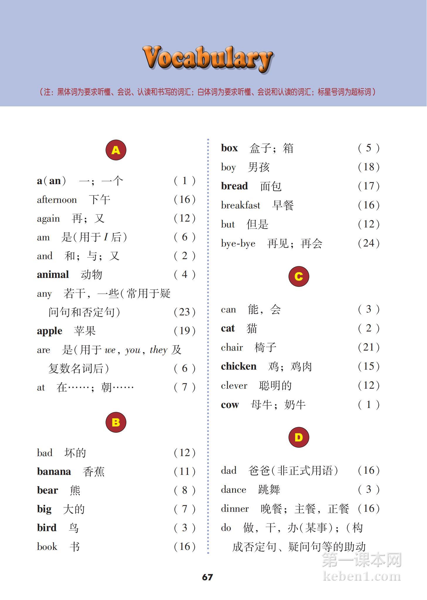 三年级冀教版英语下册课本图片