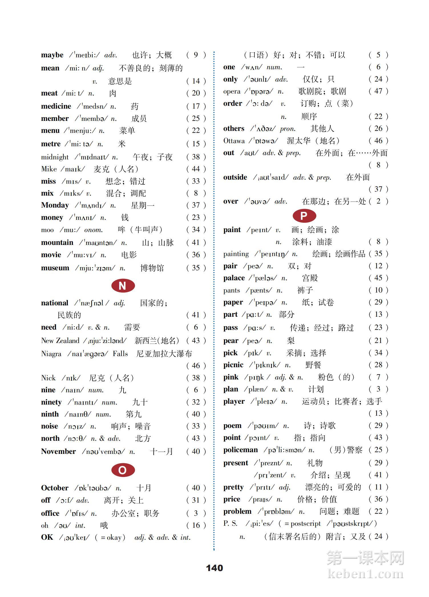 七年级冀教版英语上册课本图片