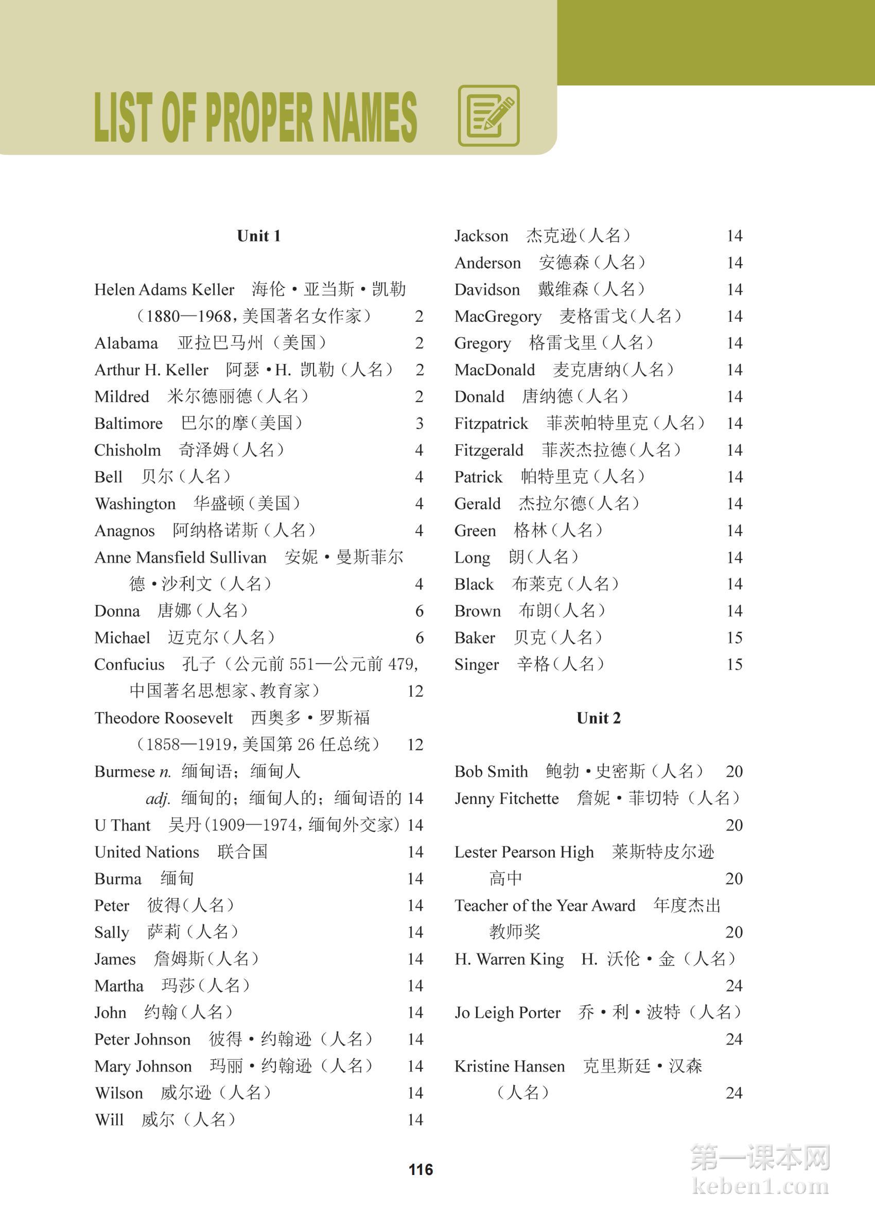 高中冀教版英语必修第二册课本图片