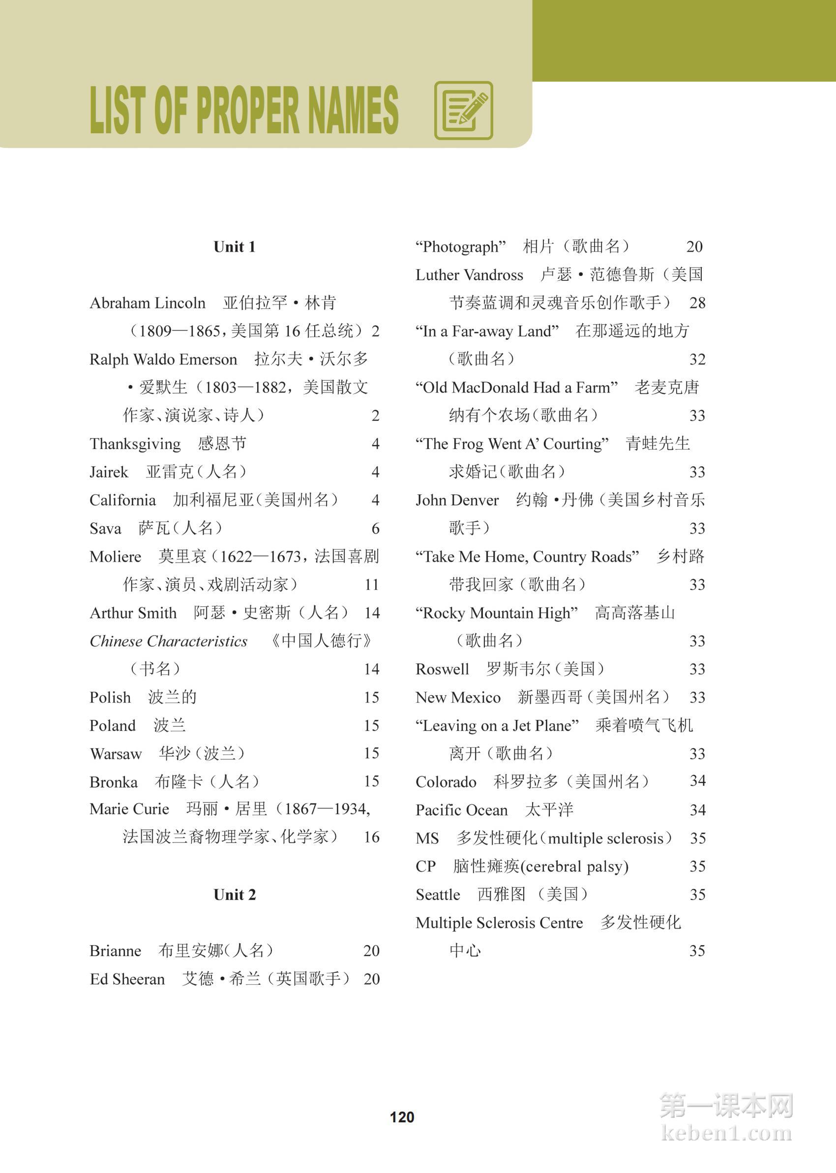 高中冀教版英语选修第二册课本图片