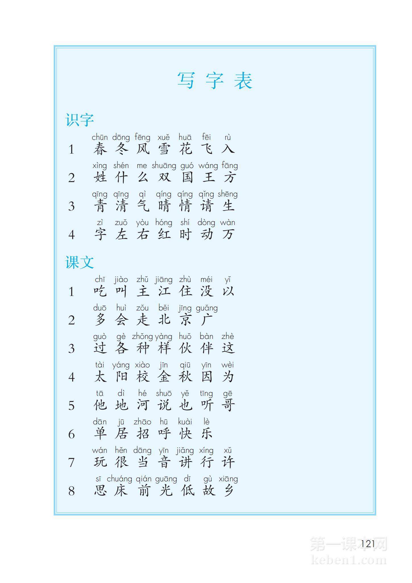 一年级部编版语文下册电子课本