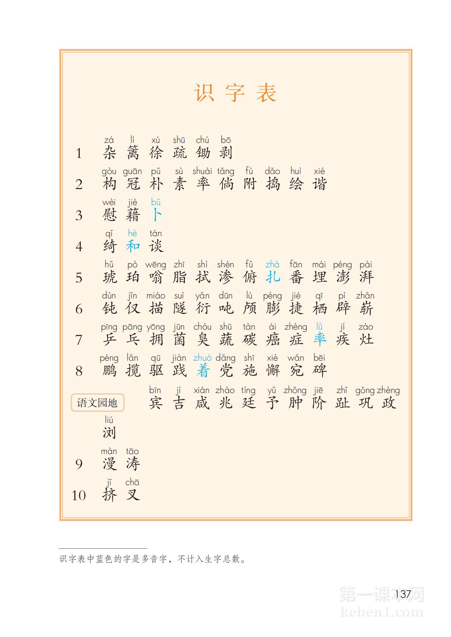 四年级部编版语文下册电子课本